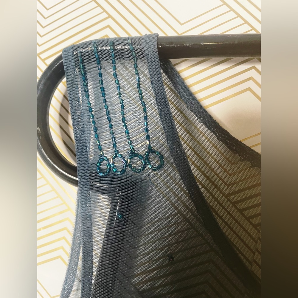 🌟Host Pick🌟Free People! Embellished Teal Sheer Slip Dress - Picture 12 of 16